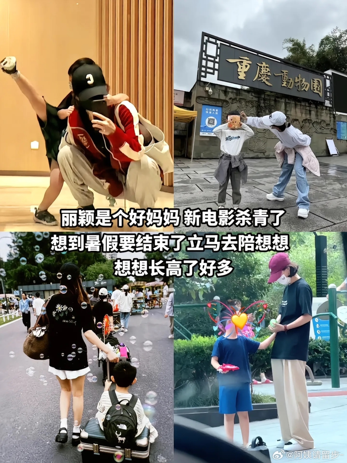 趙麗穎時常陪伴「想想」出遊,給足兒子陪伴。