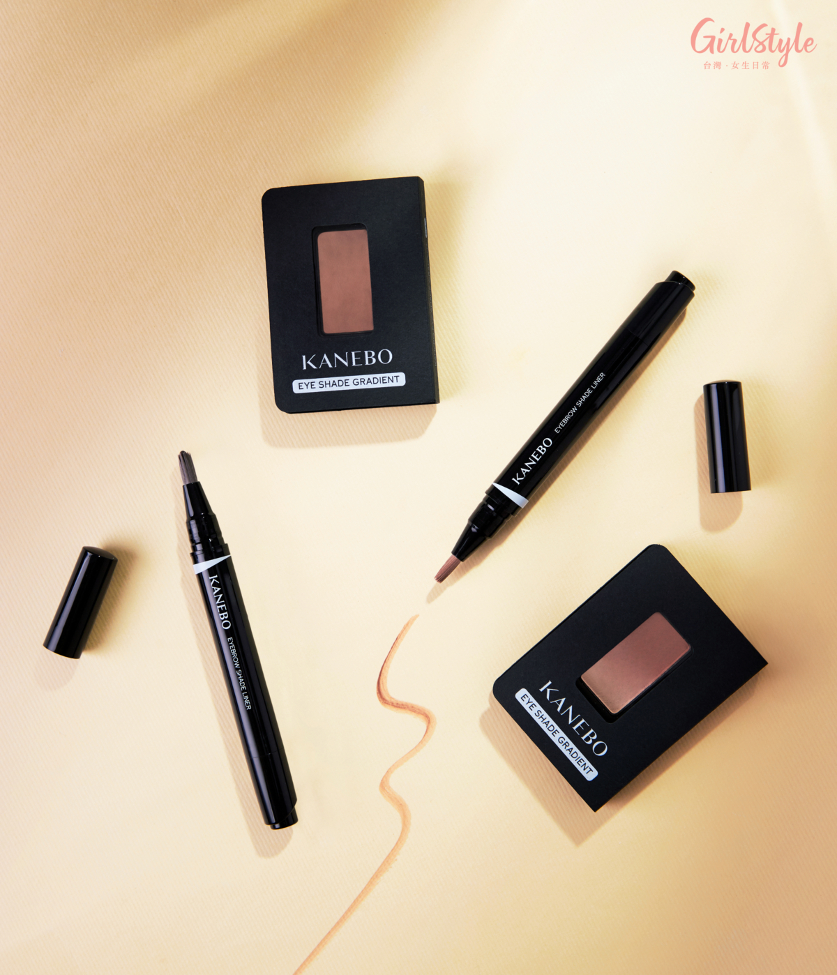 KANEBO 柔渲繪眉筆、渲影漸層眉彩粉