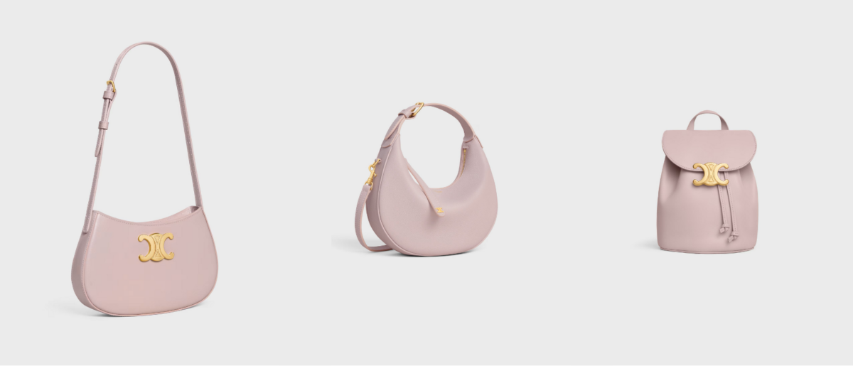 (左)CELINE TILLY中型手袋，NT$83,000；(中)CELINE TEEN LULU手袋，NT$63,000； (右)CELINE BONNIE 背包，NT$86,000 