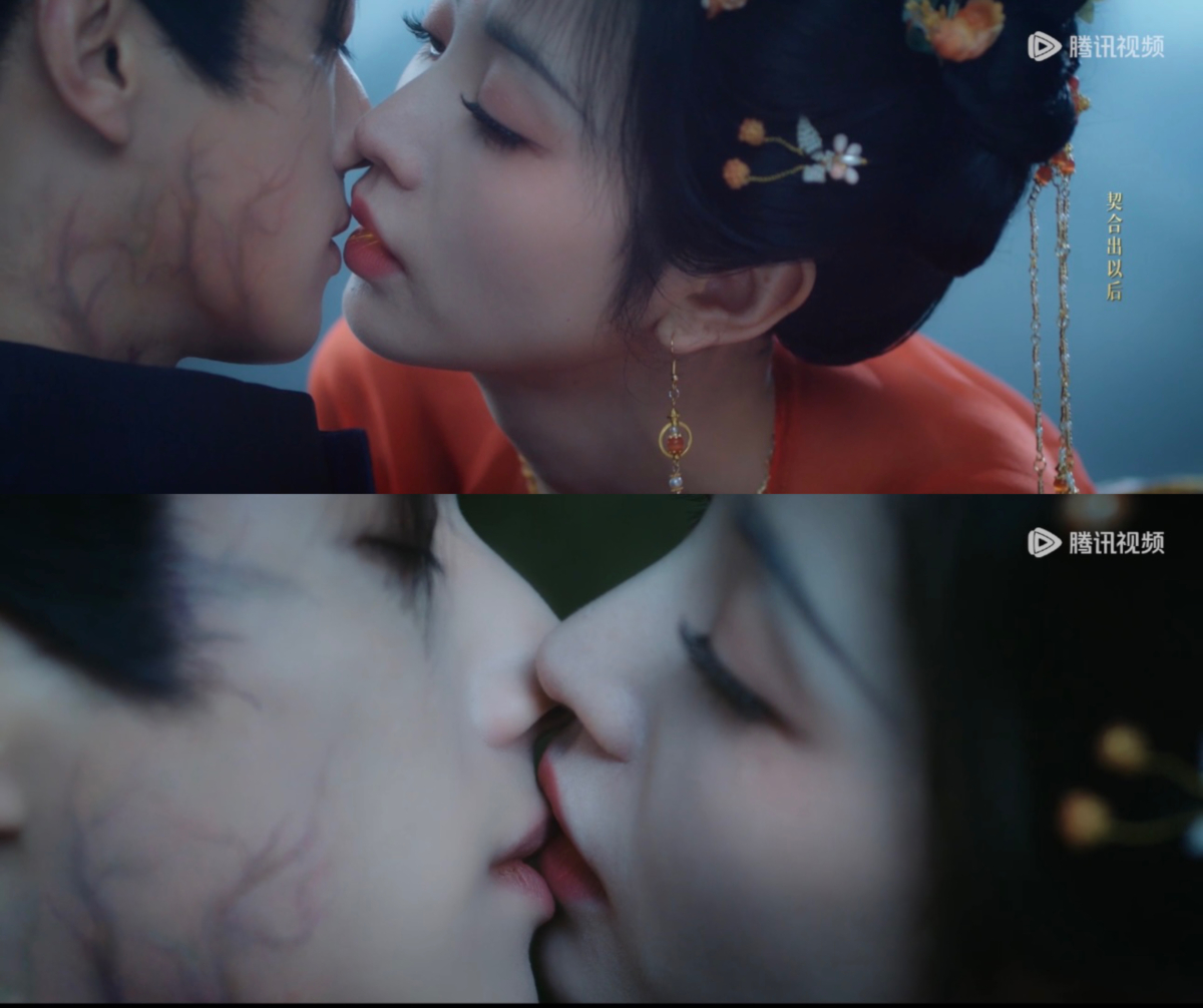 《子夜歸》田曦薇對陷入昏迷的許凱嘴對嘴解毒。