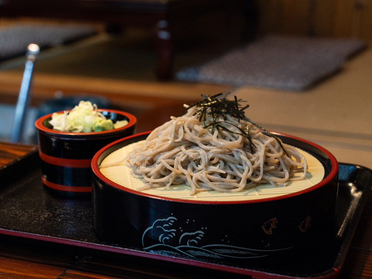 園內「手打蕎麥麵處 蕎麥道場」,是道地蕎麥麵午餐