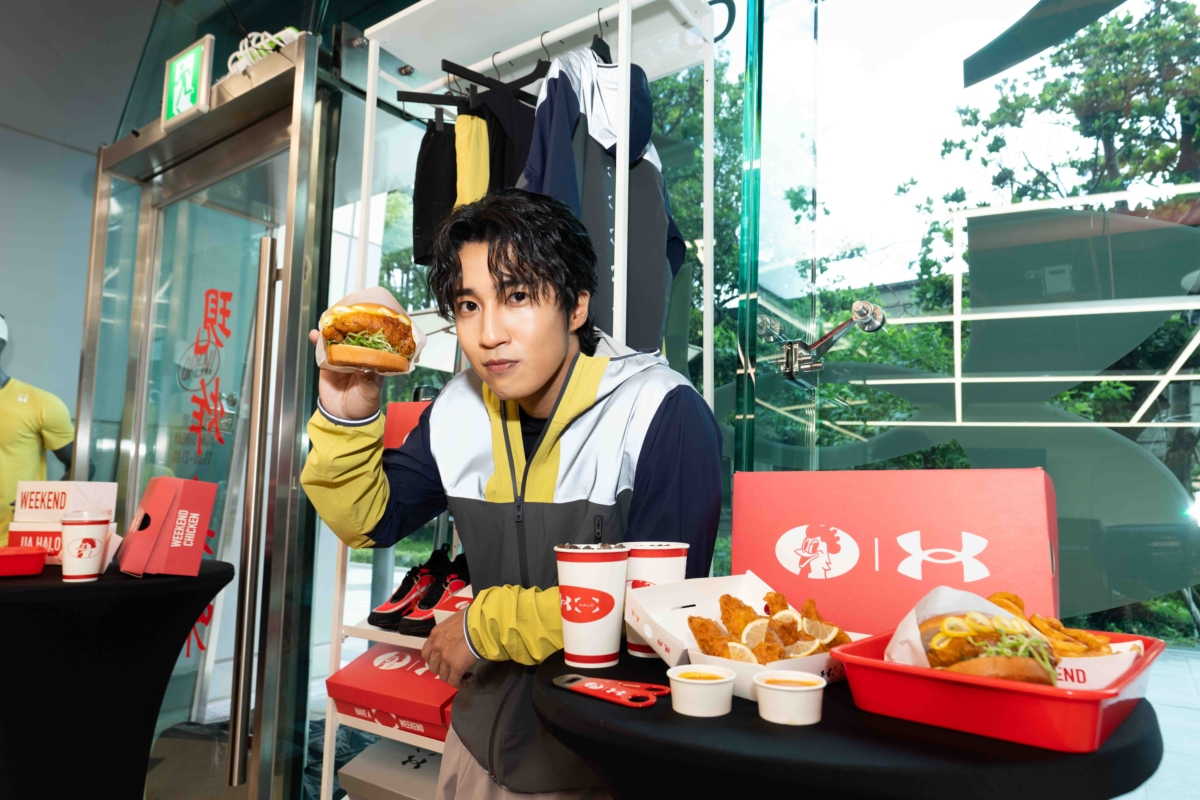 婁峻碩首嚐「UA HALO X 週末炸雞」聯名餐點，享用汗水換來的美味，完全不必客氣！