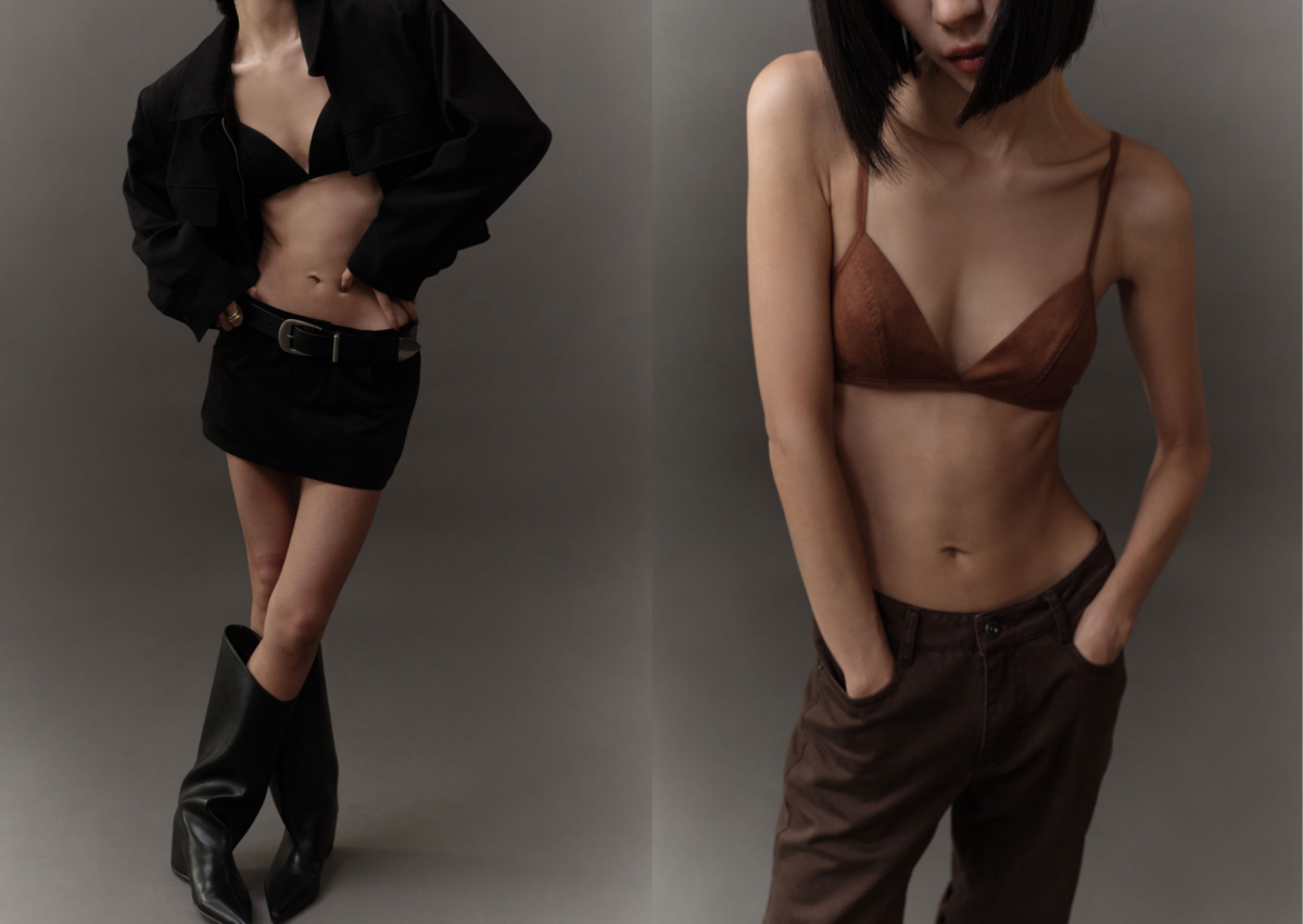 Doe：Molly 絨面法式內衣：建議售價 $1,280 / 焦糖棕.黑 / S.M.L