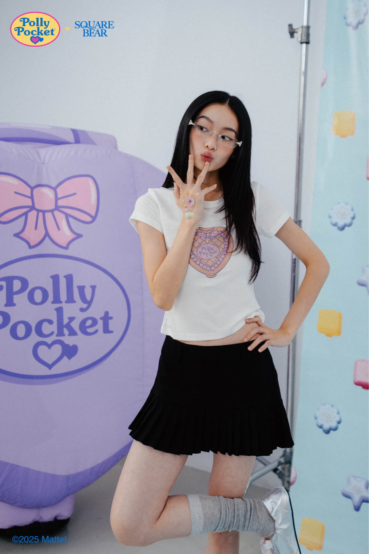 Polly Pocket x SQB Rhinestone Tee,NT$950