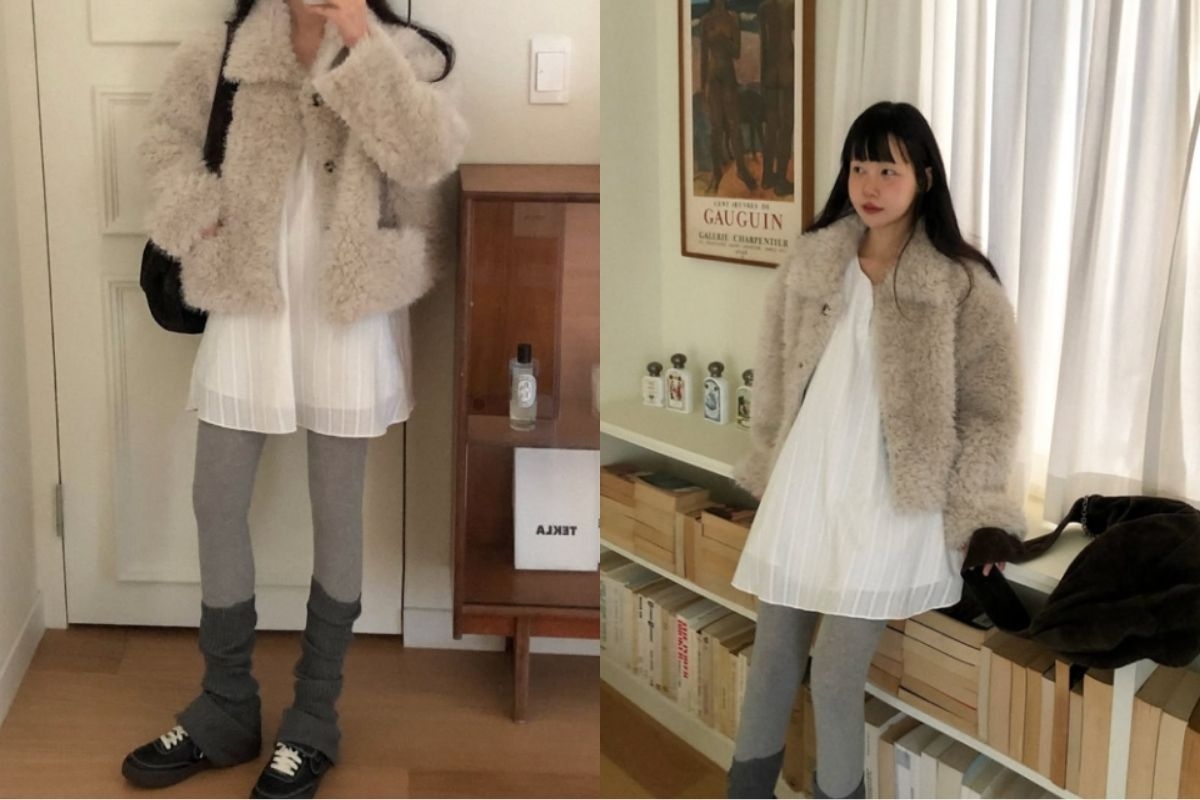 熊熊外套不顯胖關鍵是「上蓬下緊、直線拉長」。