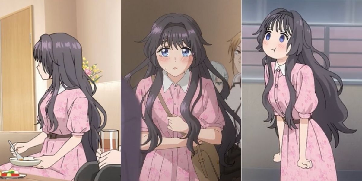 細碎花紋配上澎澎短袖，很有老電影女主角的味道。