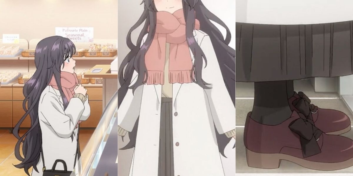 圍巾綁成像蝴蝶結一樣的豐厚結法，看起來既保暖又可愛。