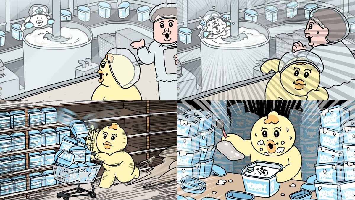 大黃雞立刻衝到賣場，把架上的同款全部掃空。