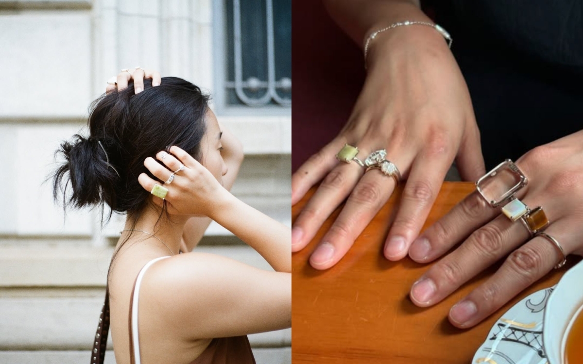 走可愛繽紛的Y2K復古路線，常把彩色寶石、壓克力等玩進設計裡。