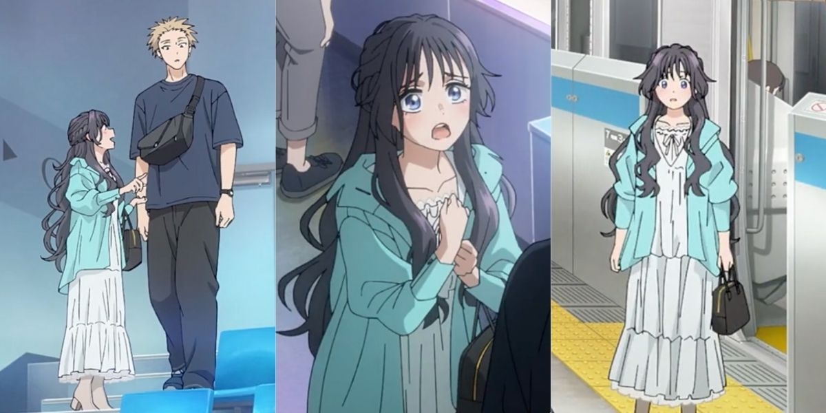 亮一階的藍色風衣外套，把穿搭瞬間變得更有存在感。