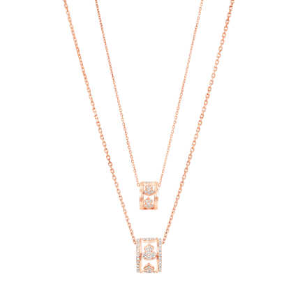 Qeelin Wulu Eternity 18K 玫瑰金鑽石項鏈，價格店洽