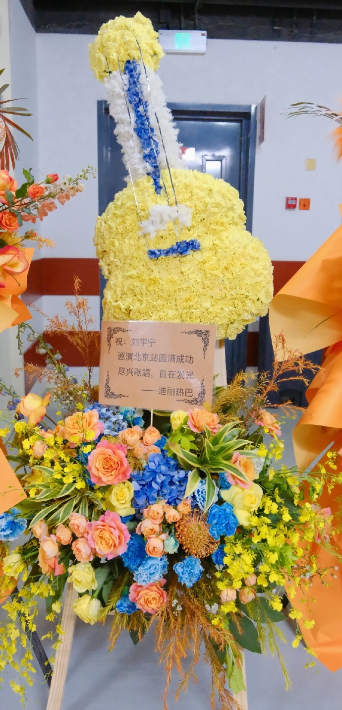 《開始推理吧3》迪麗熱巴獻上燦爛花籃為劉宇寧演唱會應援。