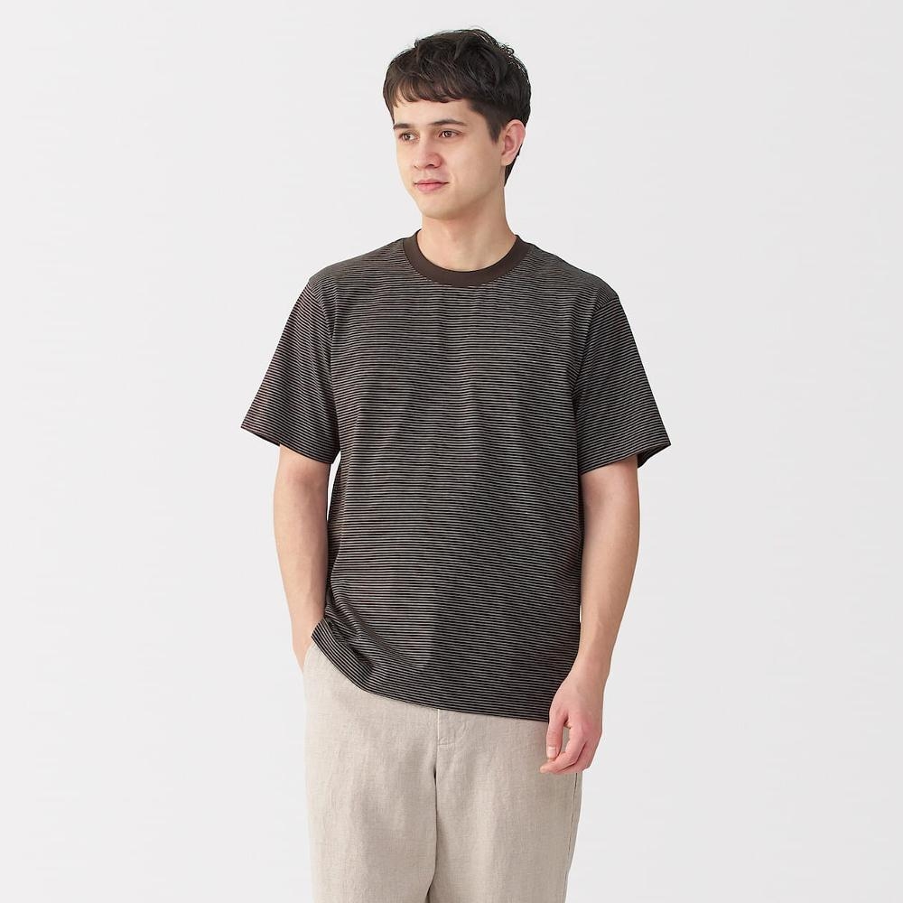 男天竺圓領短袖T恤，NT$199元