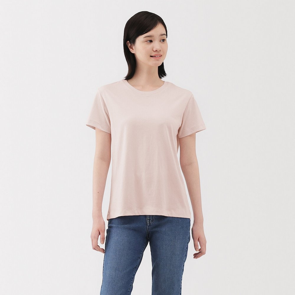 女天竺圓領短袖T恤，NT$199元