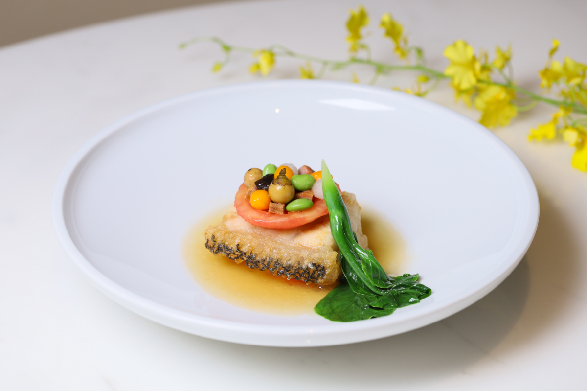 上湯彩蔬炆龍躉