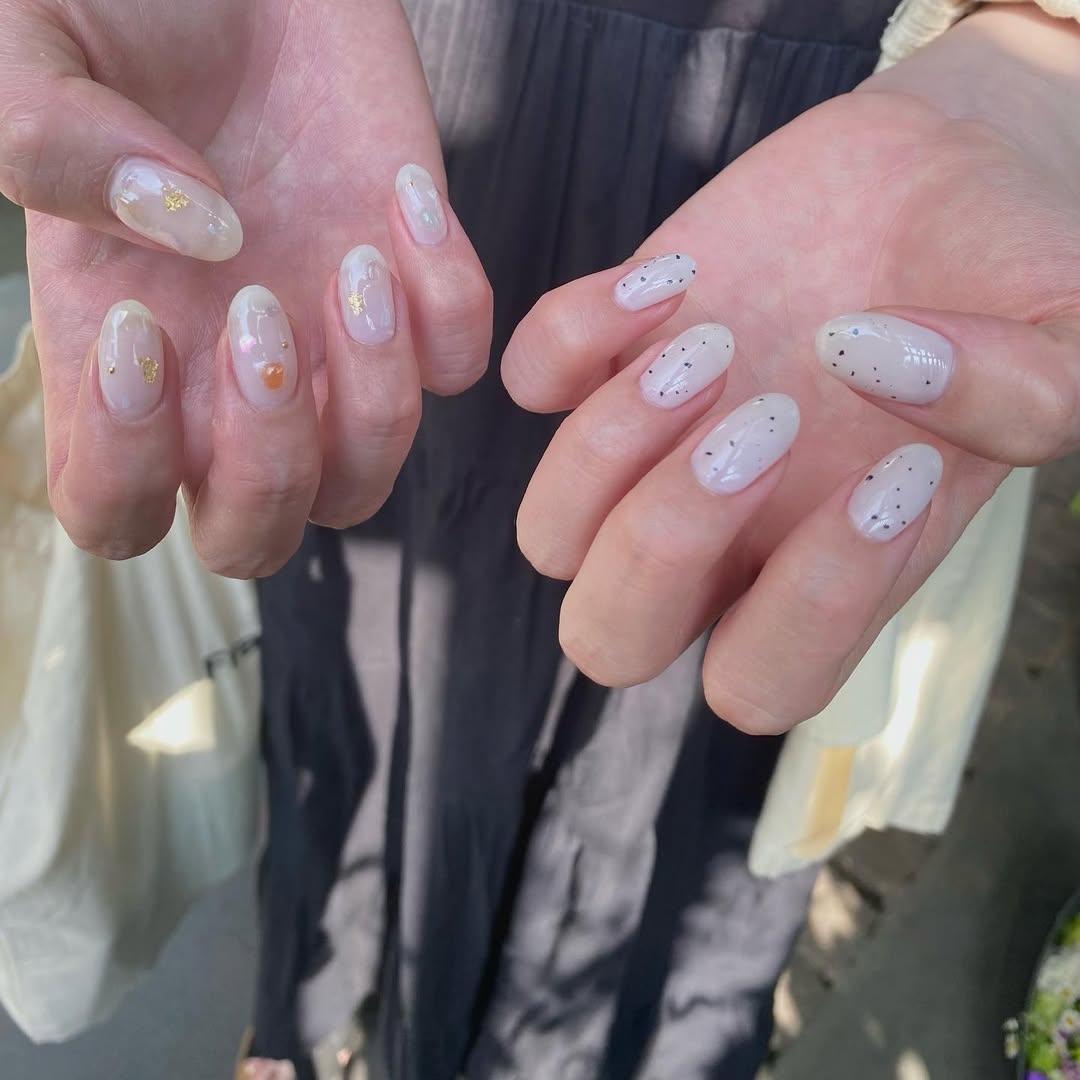 「雲舞白」美甲提案07：日系混搭