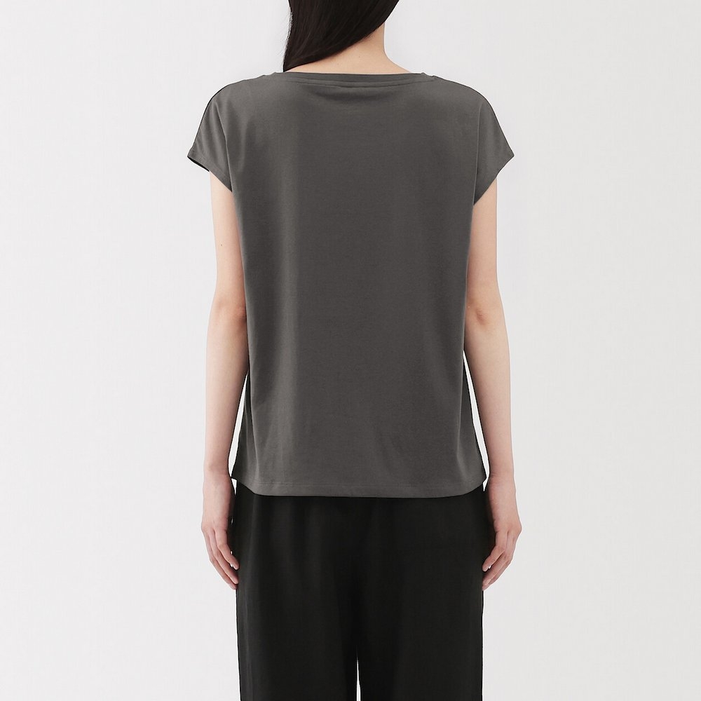 女天竺法式袖T恤（深灰色），NT$199元