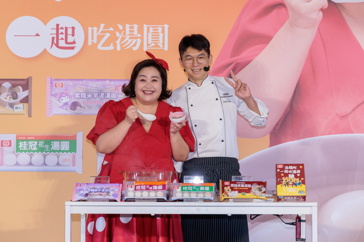 桂冠品牌大使鍾欣凌拜師&行政主廚許智勇 現學湯圓煮法
