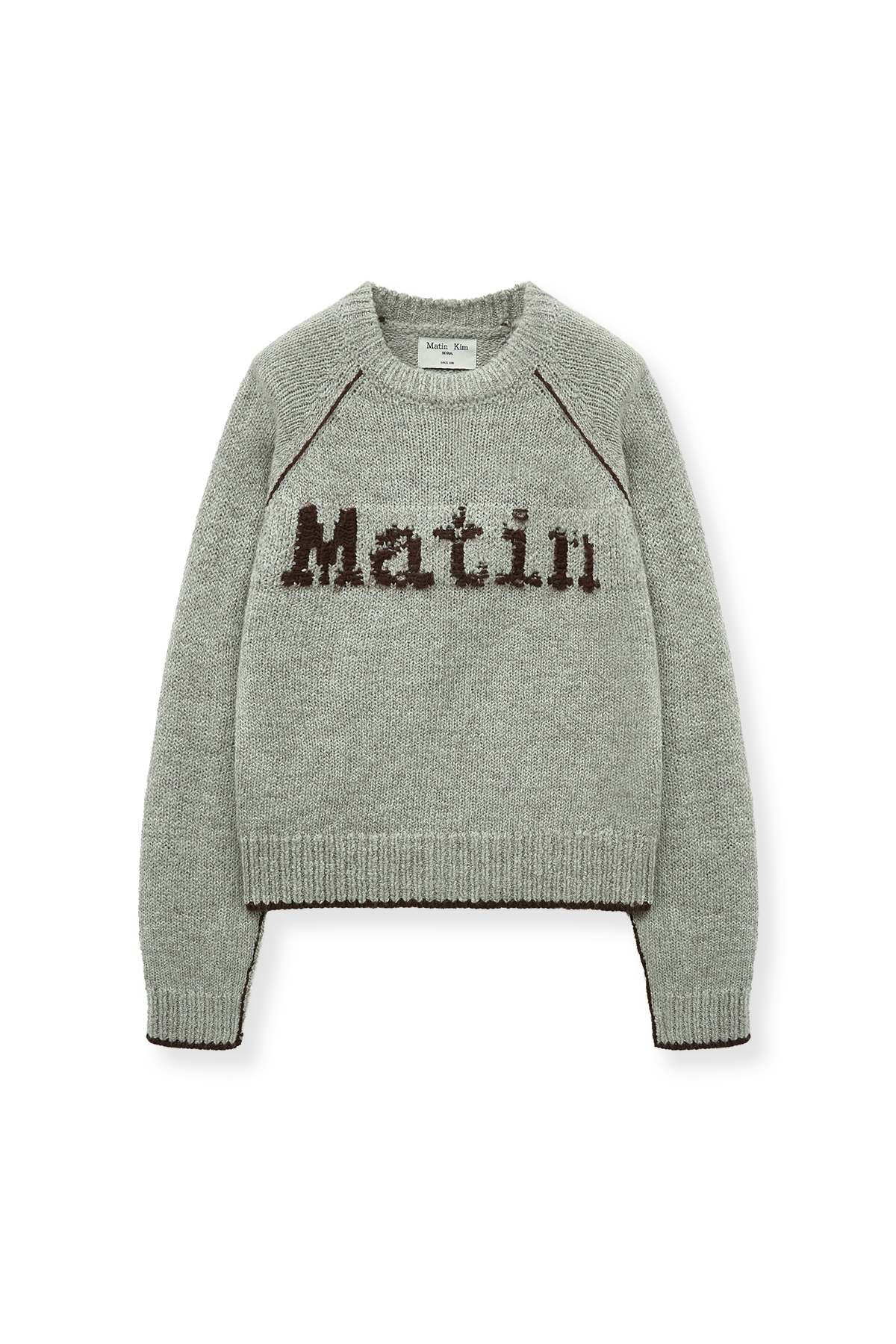 Matin Kim LOGO針織衫 (淺灰)，NT$4,890 