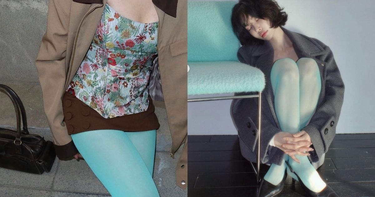 薄荷綠褲襪塑造精靈感氛圍