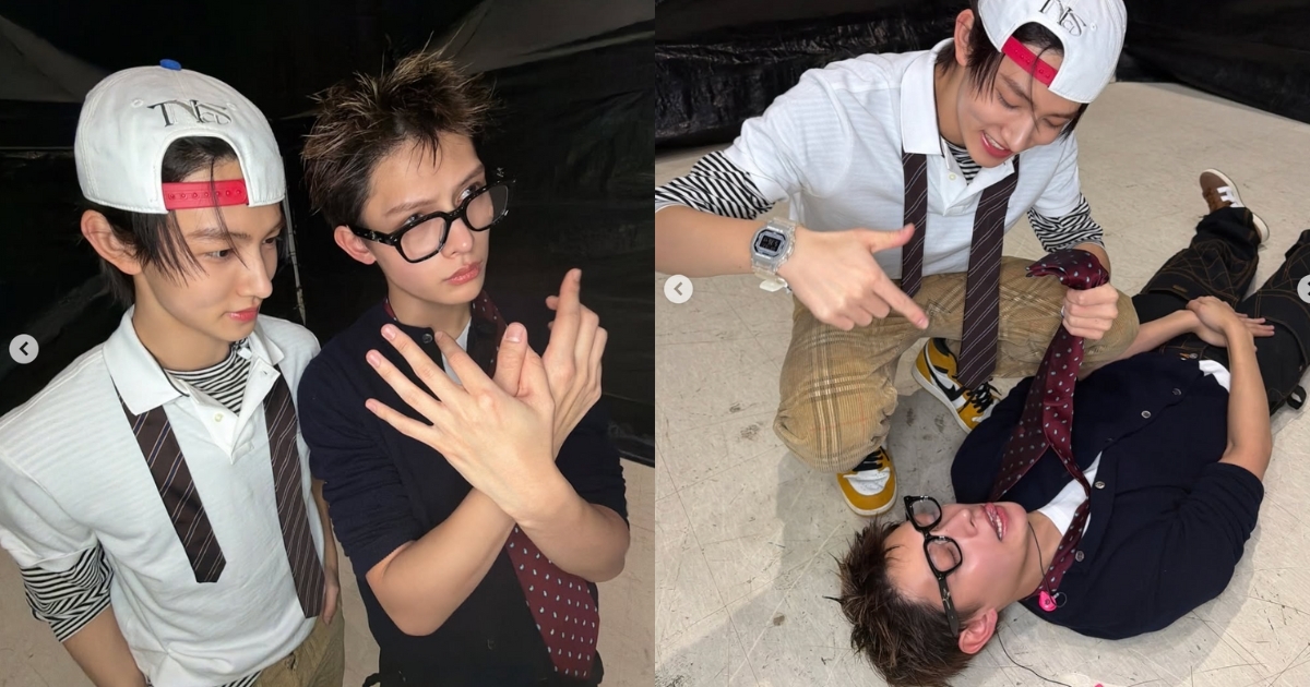 由趙雨凡與嚴成玹展示的不將領帶打結，也是一種新玩法！