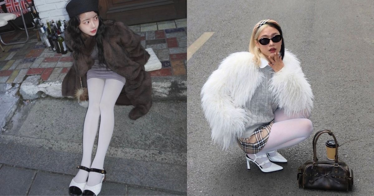 白色絲襪更顯少女風！