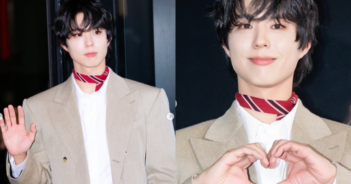 朴寶劍隨性將領帶圍繞脖子一圈也十分時髦！