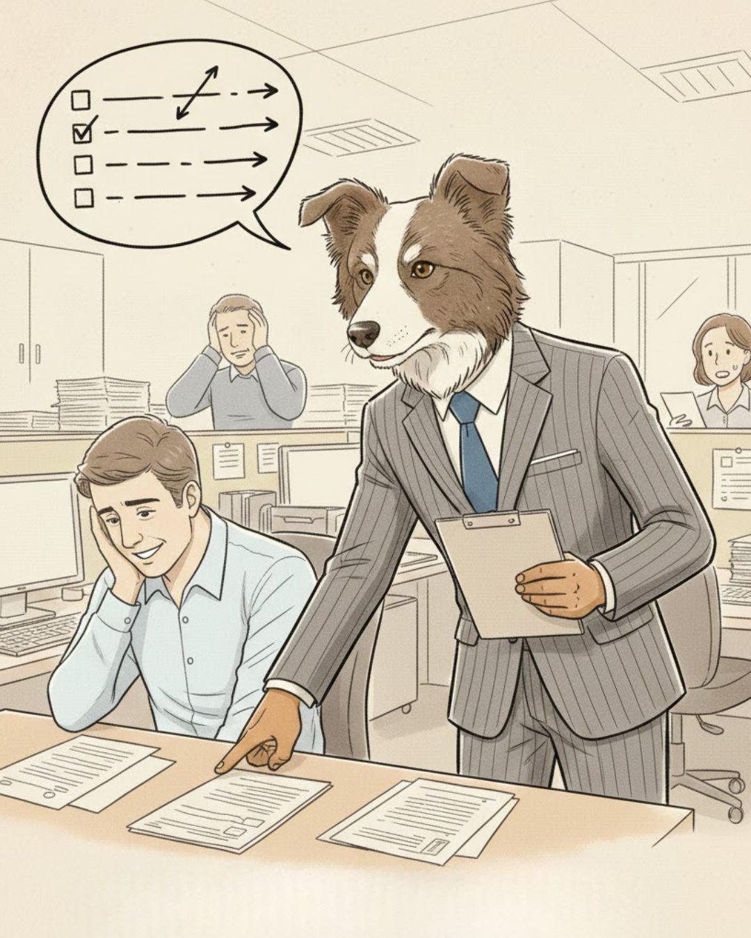 牧羊犬型同事有時會讓人覺得壓力大。