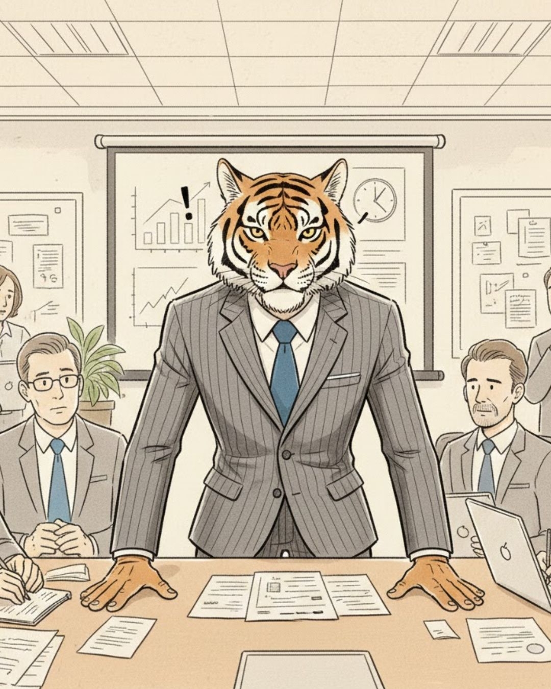 老虎型同事做事容易忽略他人感受。