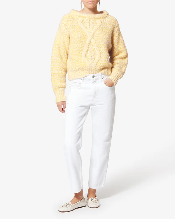 ISABEL MARANT 混色麻花米黃色針織毛衣，NT$30,800