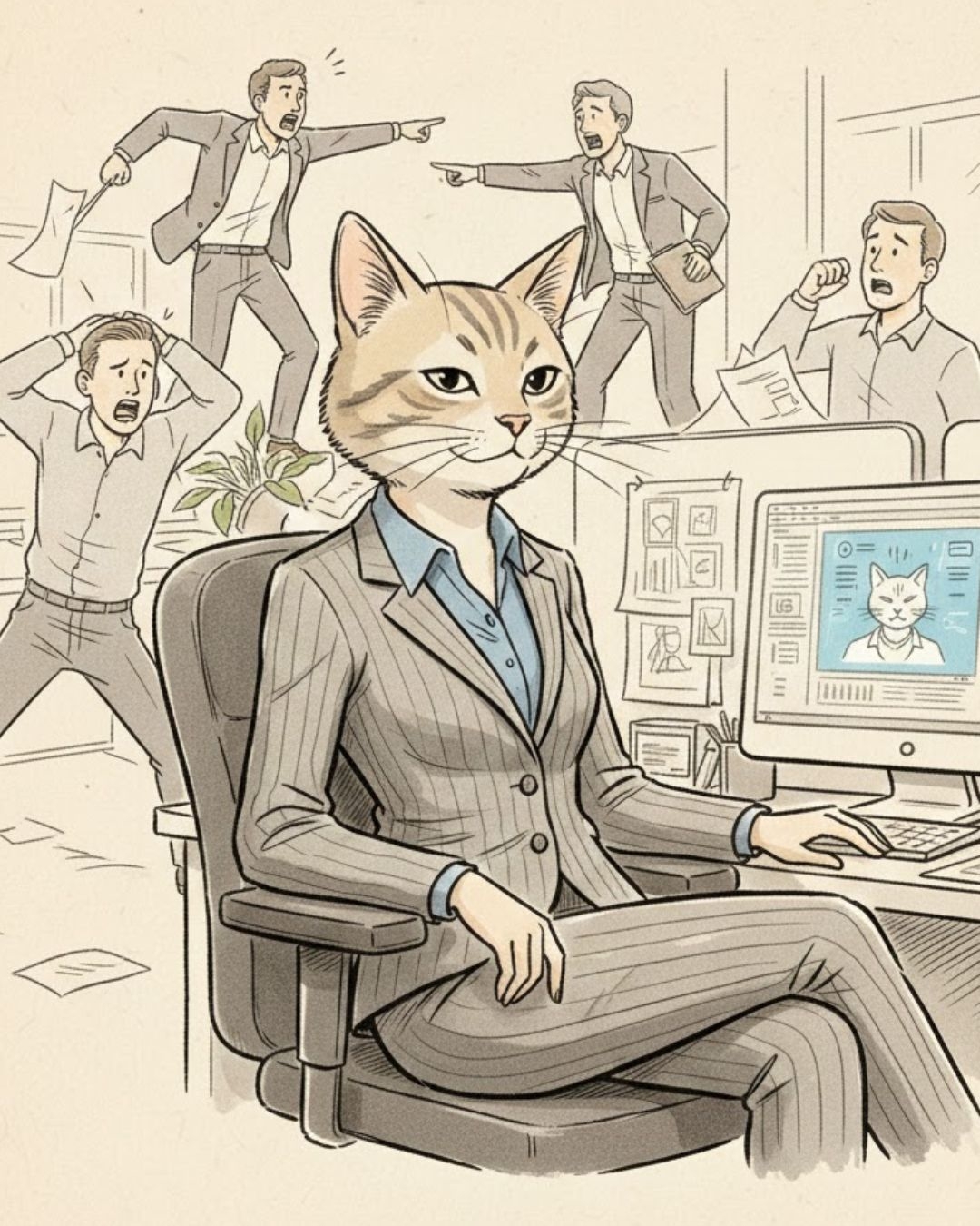 貓咪型同事只關心自己感興趣的事。