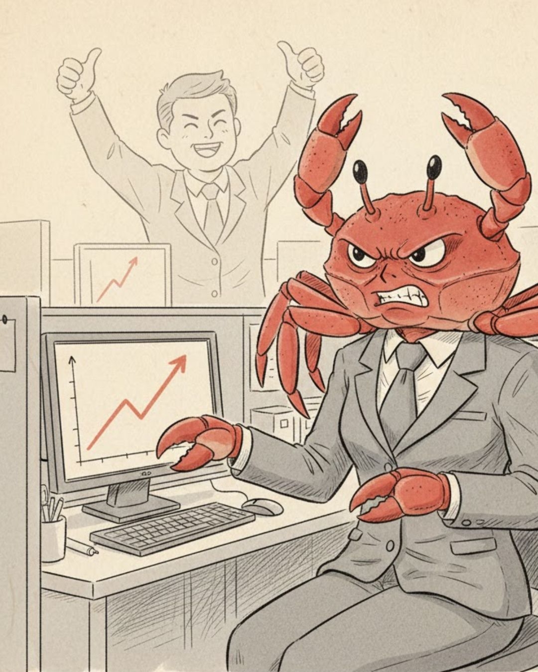 螃蟹型同事總是見不得別人好。