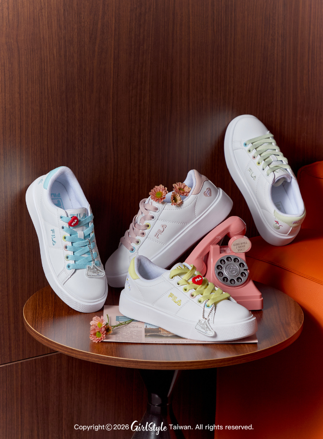 義式厚底小白鞋、FILA to PLAY 鞋飾組