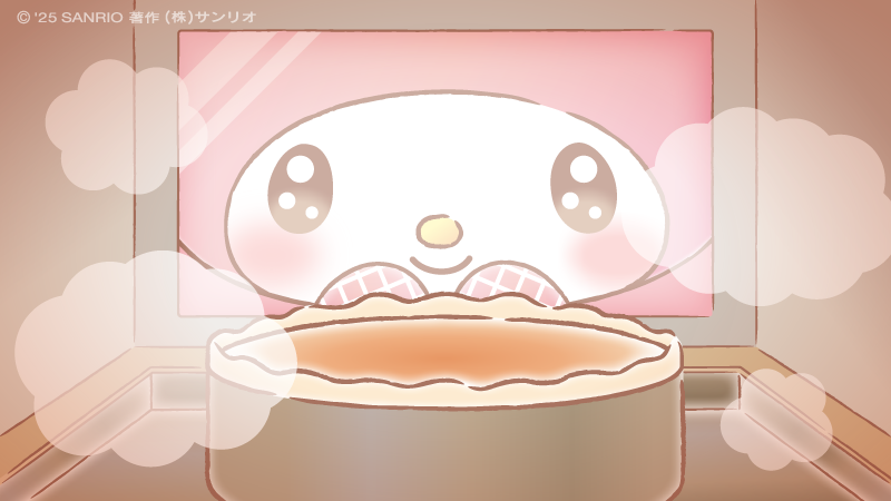 杏仁磅蛋糕乘載了美樂蒂與媽媽共同烘焙的快樂回憶。