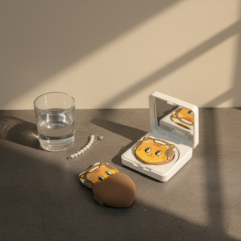 永和三美人 喵粉引力氣墊粉撲，NT$159