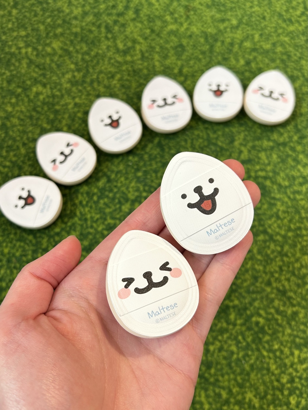 線條小狗粉撲 - 舒芙蕾手指粉撲