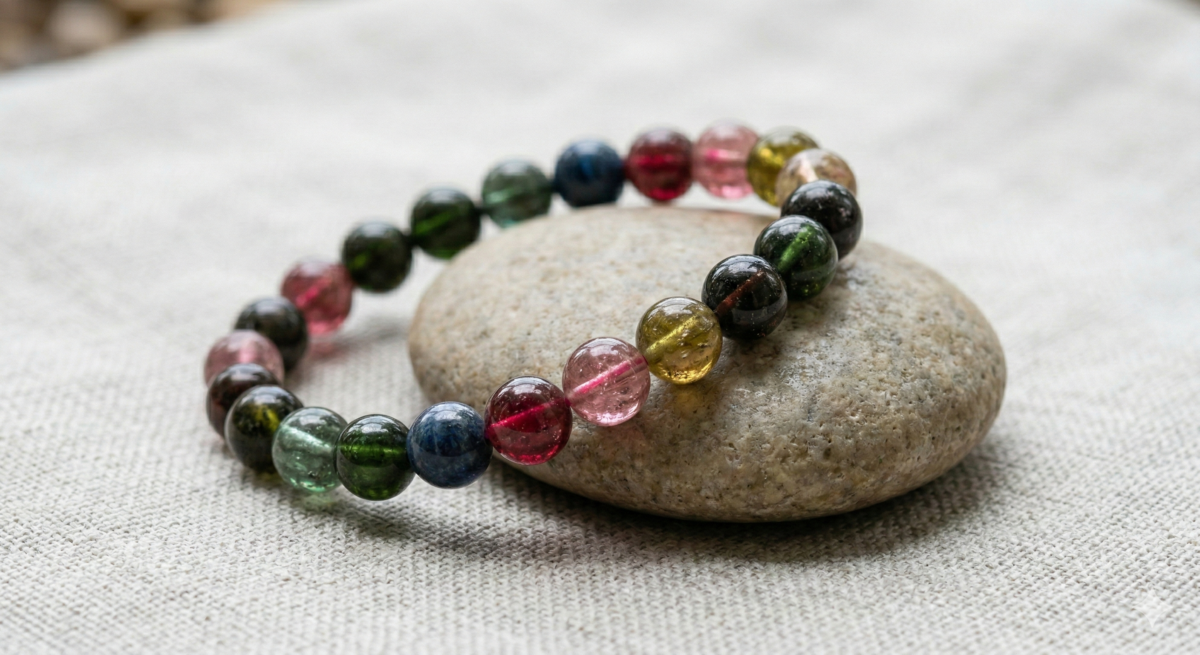 碧璽戴左手： 吸引運氣、能量（招財、招人緣、保平安）。碧璽戴右手： 排除壓力、負能量（排毒、去病氣、避邪）