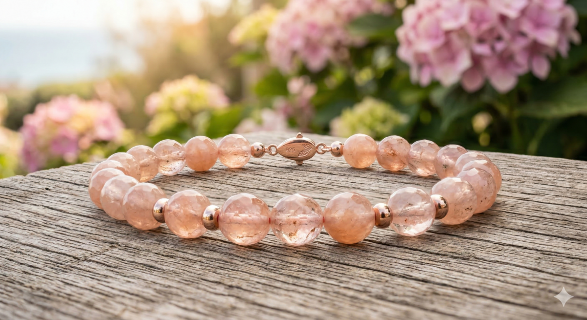 摩根石（Morganite）屬於綠柱石（Beryl）家族，與知名的祖母綠、海藍寶同出一系。