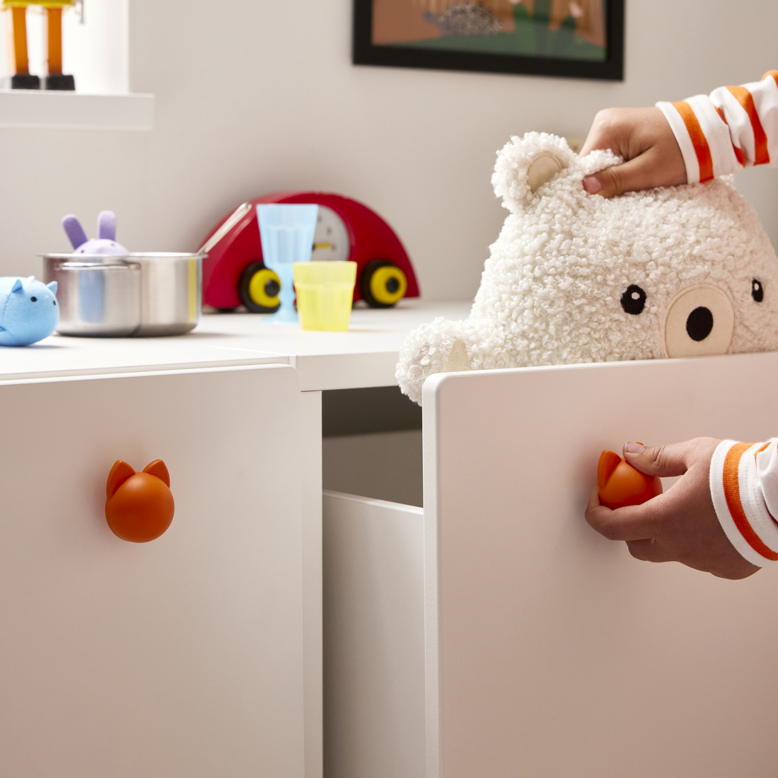 IKEA GREJSIMOJS門鈕, 橘色/貓，NT$99