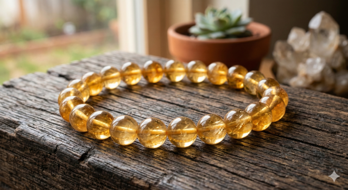 黃水晶功效配戴示範-左手配戴招財吸引偏財運能量