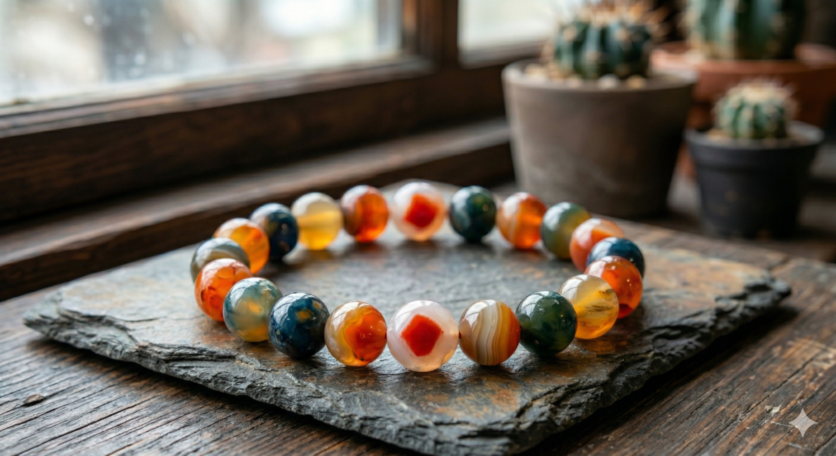 瑪瑙自古被視為招財石，阿拉善多元的色彩能全方位補足能量缺口。