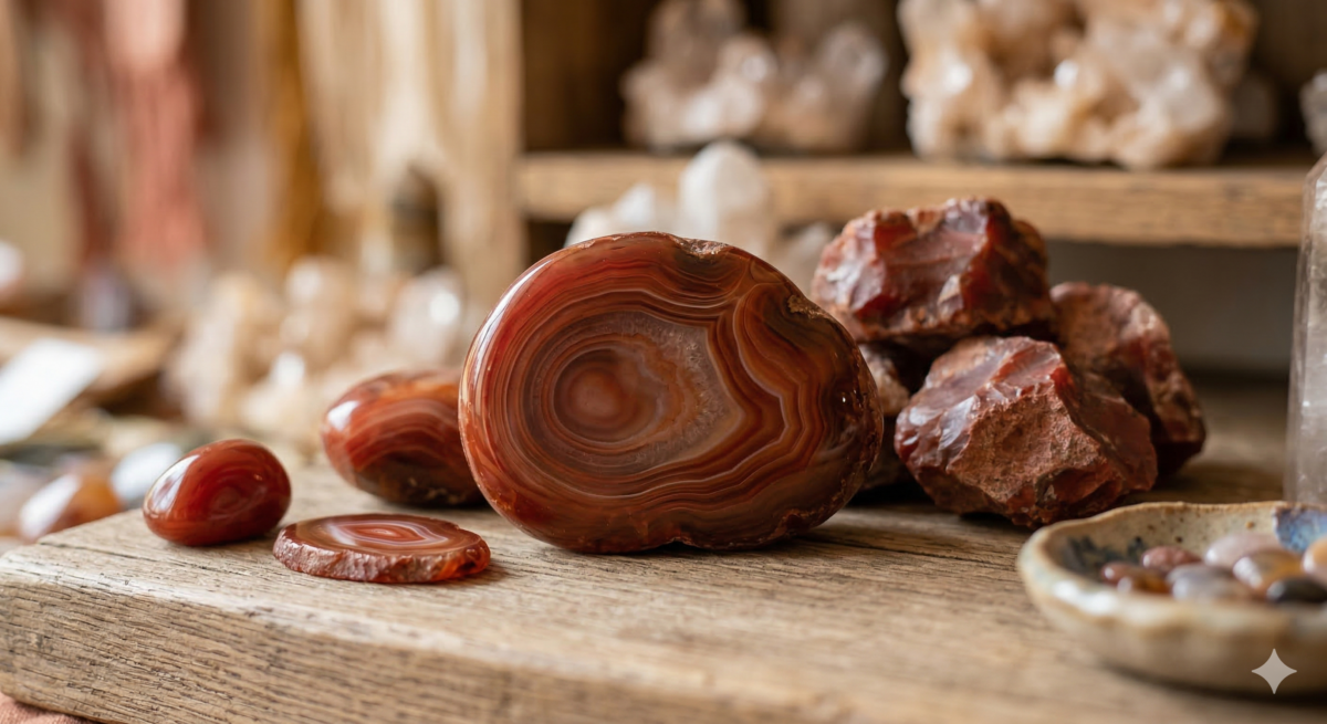 紅瑪瑙在能量療法中對應海底輪（Base Chakra），這是一切生命能量的根基