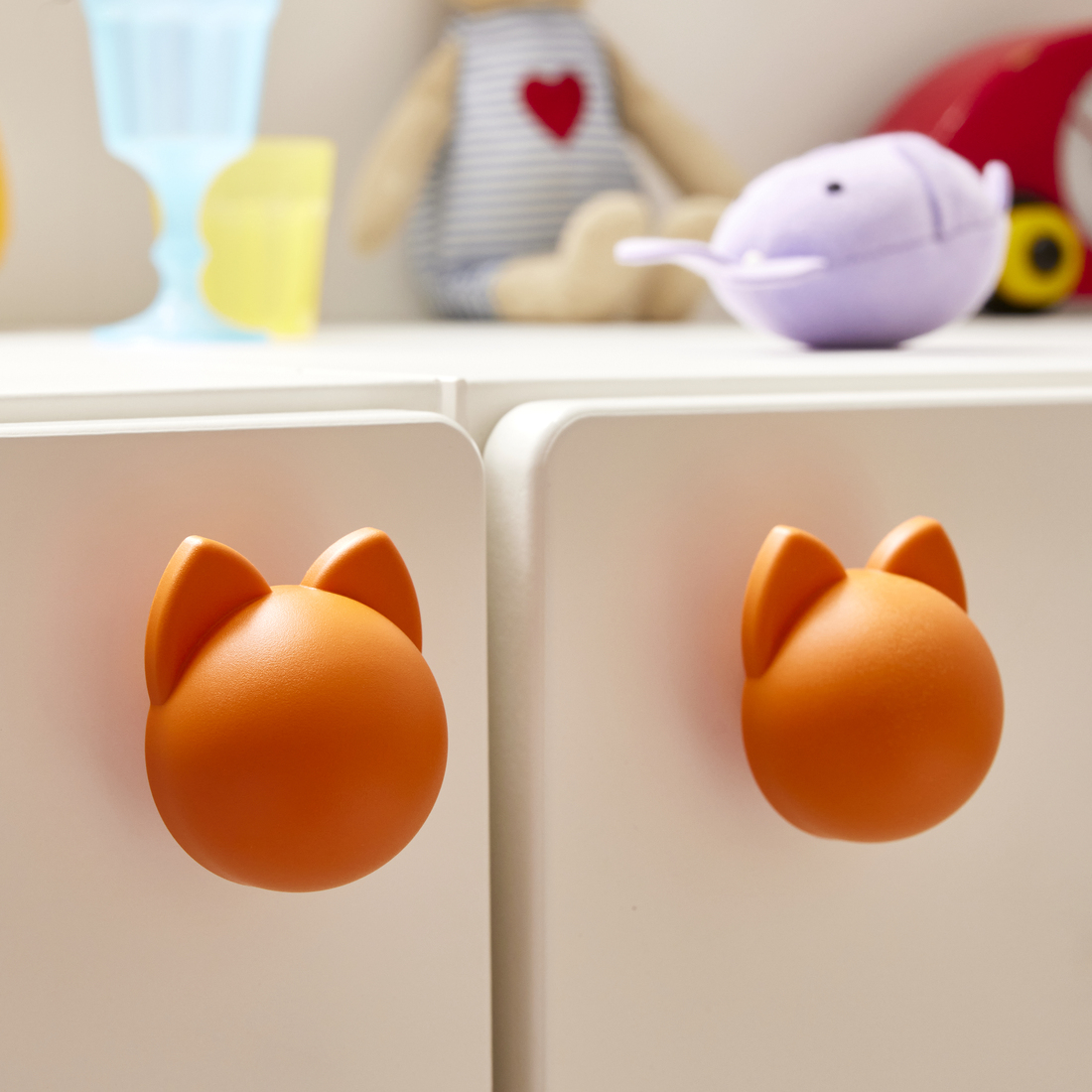 IKEA GREJSIMOJS門鈕, 橘色/貓，NT$99