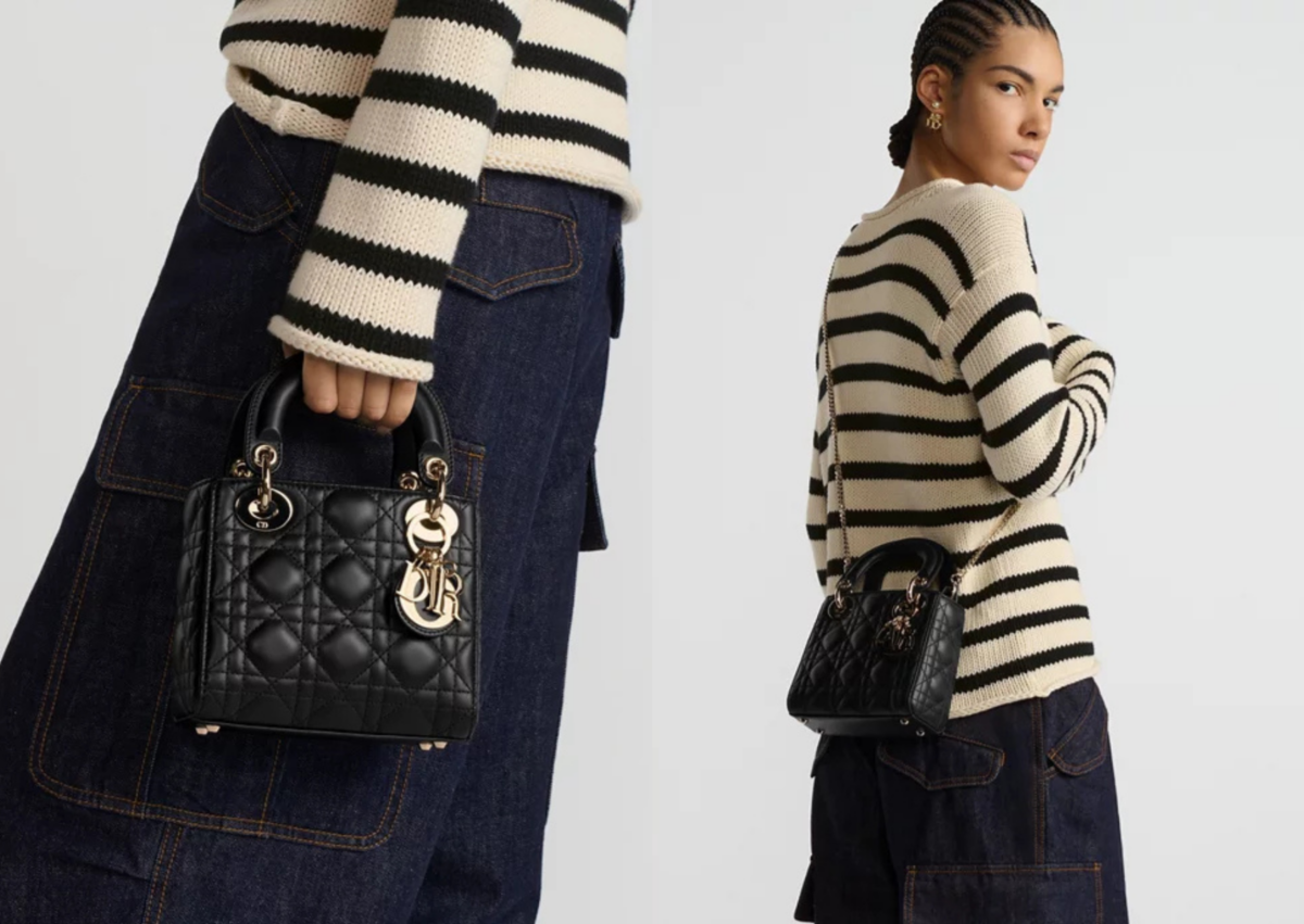 Lady Dior mini 黑色 Cannage 籐格紋羊皮迷你包，NT$ 175,000