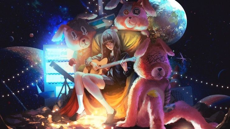 tuki.除了不露臉外，都會以精美插畫形象示人。