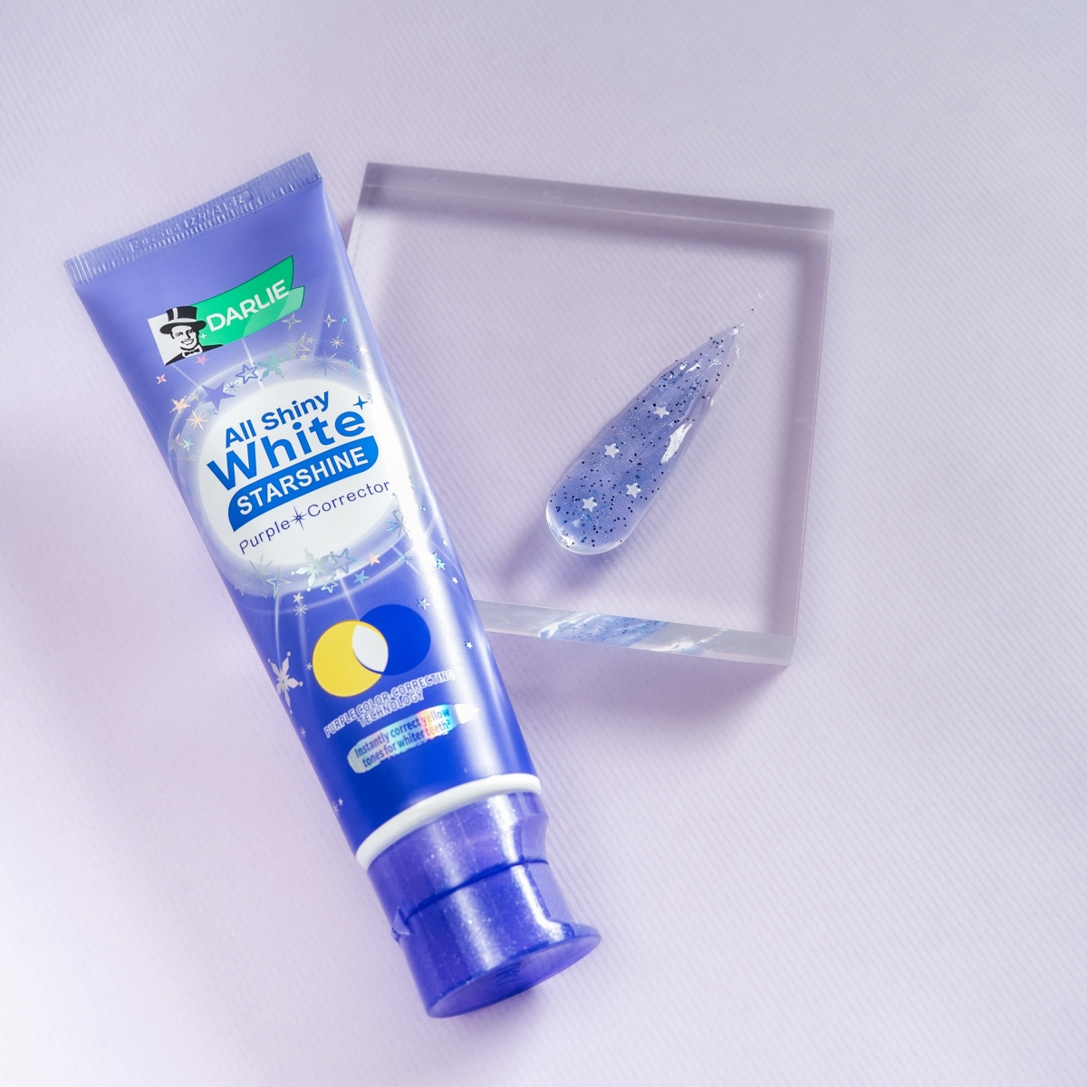 全亮白紫光校色牙膏