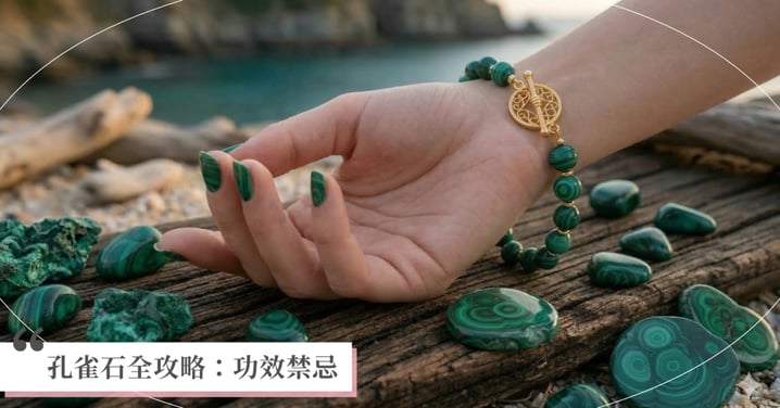 2026孔雀石全攻略：功效禁忌、真假辨別與「心輪」守護能量全解析