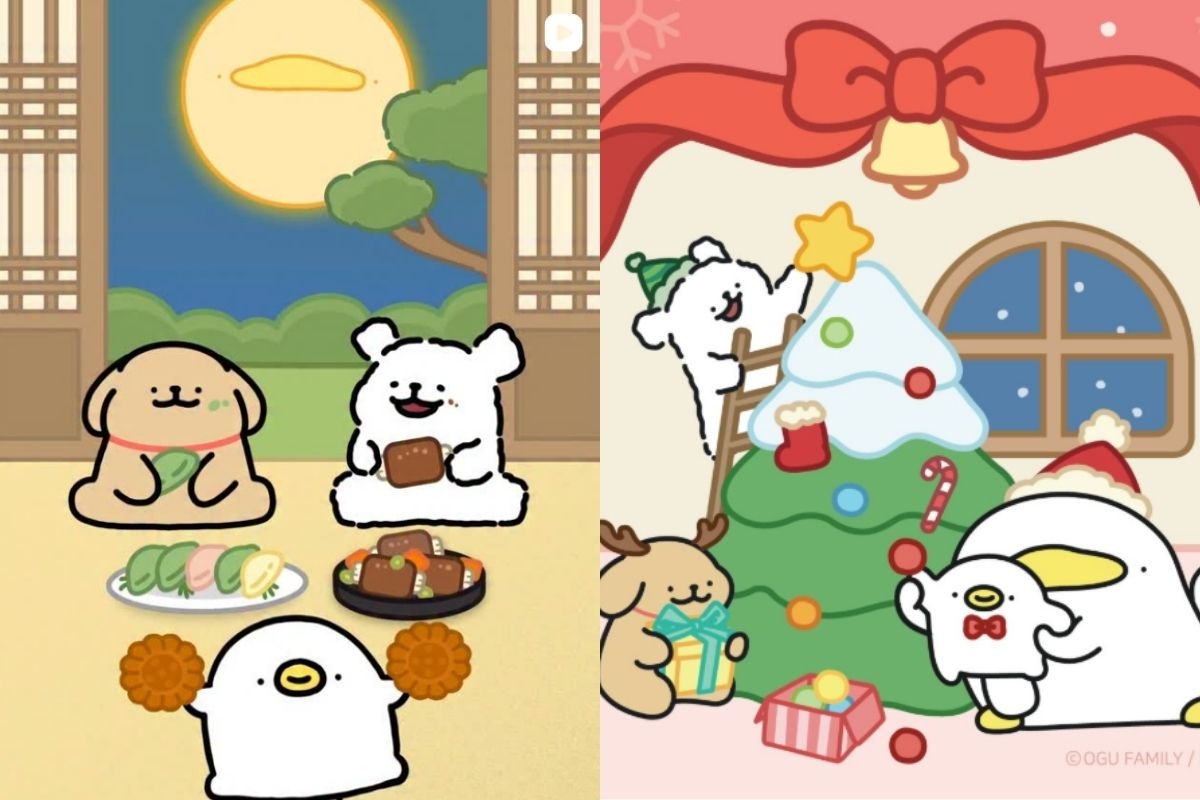 鴨嘴獸OGU一肩扛起了照顧與保護線條小狗的重責大任。