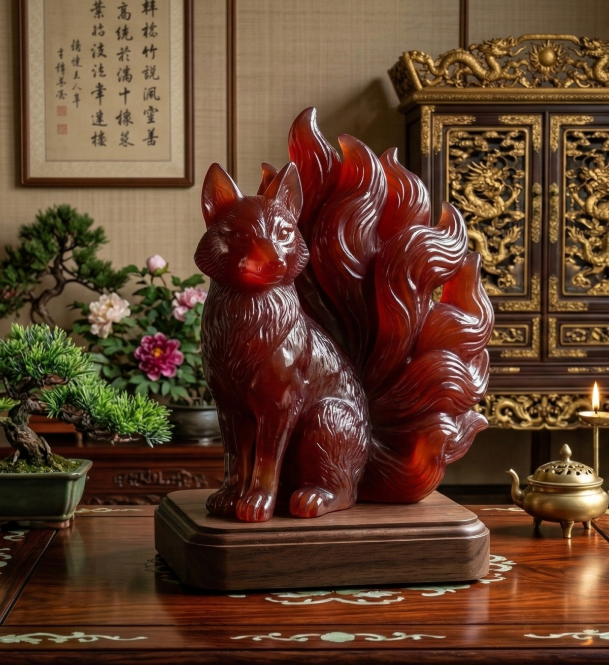 2026開運九尾狐石擺飾：提升愛情招桃花與事業招財水晶推薦