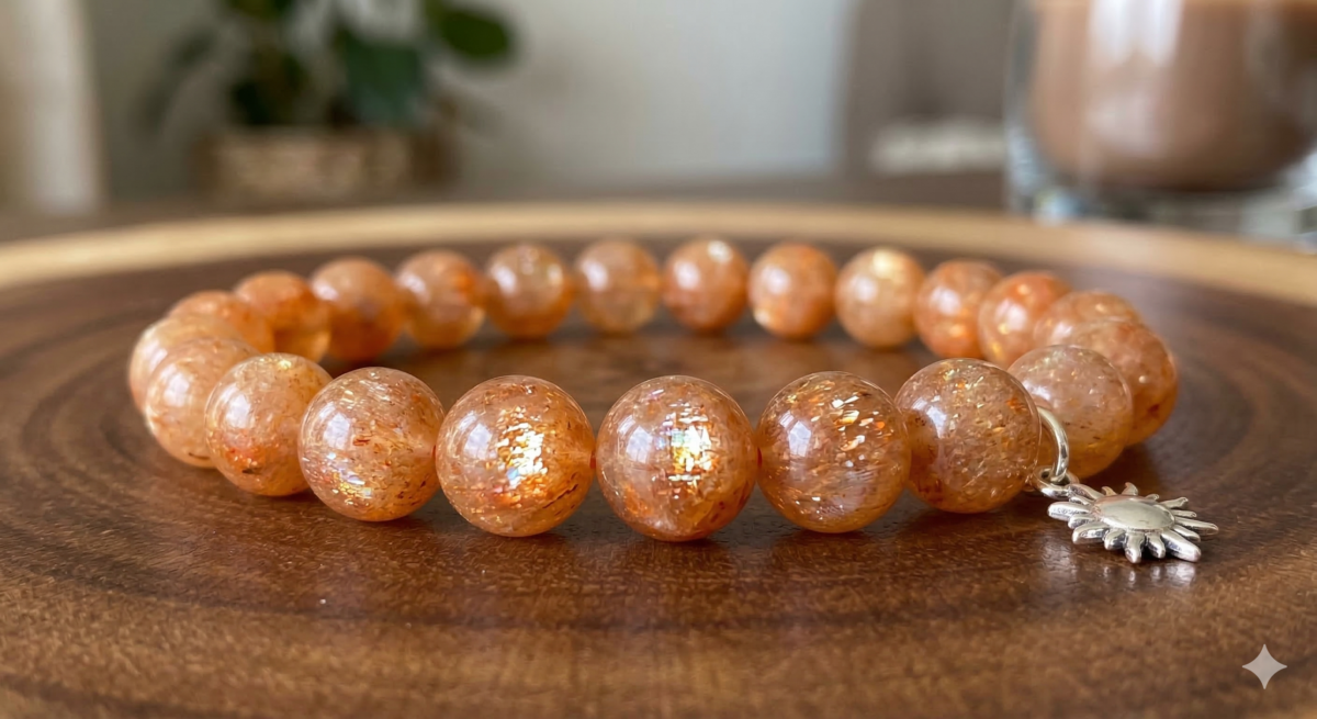 金太陽石（Sunstone / 日長石）以其耀眼的金色閃光著稱，被譽為大自然贈予的暖陽。